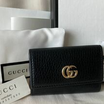 GUCCI グッチ 6連 キーケース マーモント ブラック 黒 極美品☆_画像1