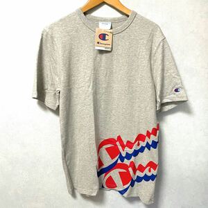 【新品】タグ付き　チャンピオン　champion 半袖tシャツ 総柄tシャツ ヘリテージ　 半袖Tシャツ グレー