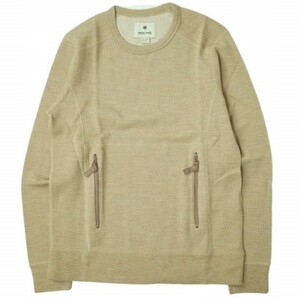 新品 snow peak スノーピーク D/F Wool Knit Pullover ウールニットプルオーバー SW-15AU301 XS(JPN) Beige セーター クルーネック g6447