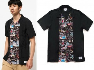 完売品 CRIMIE RAYON ALOHA SHIRTS M クライミー レーヨン アロハ オープンカラー シャツ 開襟シャツ ブラック ※レターパック発送