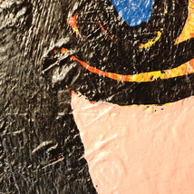 1991年　イタリアアーティスト Jean-Marie Gerola作　油彩　人物画　抽象画 25号サイズ　額装品　絵画 アート　幅91㎝　高さ91㎝ YKT_画像5