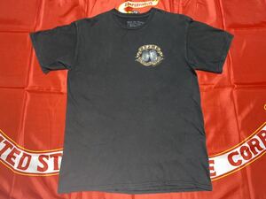 中古美品　made in USA USMC DEVIL DOG we fight what you fear BLACK INC DESIGN製　Mサイズ　BLACK コットンTシャツ