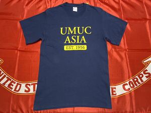 Naka -Kougin USMC Asia 1956 Университет Мэриленда Unversity College Cotton T -Form Navy M Size