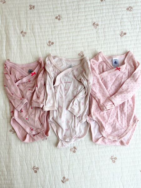 PETITBATEAU プチバトー ロンパース 3サイズセット 50 60 67