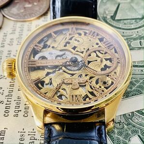 ★ロレックス★彫金 スケルトン 1940年代 Rolex 17石 手巻き 腕時計 アンティーク ビンテージ メンズ 高級 動作良好 豪華 スモセコの画像7