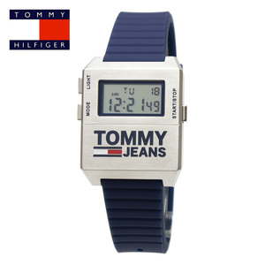 トミーヒルフィガー TOMMY HILFIGER メンズ 腕時計 JEANS 1791673 ネイビー ラバーベルト デジタル アラーム バックライト カレンダー