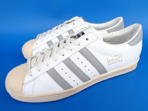 11429■美品 05年製 adidas superstar 80s vintage アディダス スーパースター ビンテージ 白 灰 グレー 26 cm US 8 413209