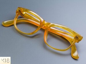 【五】本鼈甲 べっ甲 眼鏡 メガネ K18刻印 ソーティング付