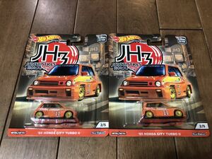 送料込 2台 セット Hotwheels 85 ホンダ シティ ターボ 2 ホットウィール ジャパン ヒストリックス Japan Historics 3 HONDA CITY TURBO II