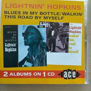lightnin’hopkins / ＊BLUES IN ＭＹ BOTTLE＊THIS ROAD ＢＹ MYSELF の2アルバム　2in1CD 中古盤1CD