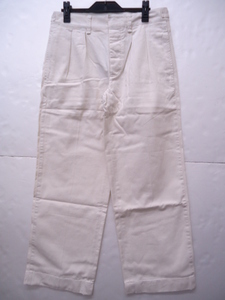 [KCM]ralph-213-4# new goods #[RALPH LAUREN/ Ralph Lauren ] lady's cotton / cotton wide pants size 4 eggshell white series 