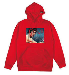 DGK x Bruce Lee (ディージーケー) ブルースリー パーカー プルオーバー Mirrors Hooded Sweatshirt Red スケボー SKATE SK8