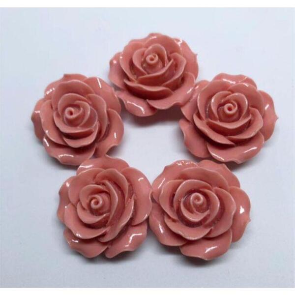 5個組 美しい バラ 薔薇 ビーズ パーツ ハンドメイド 素材