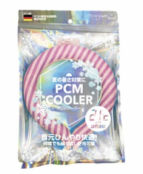 冷感ネックリング　PCMネッククーラー　クールリング　アイスリング ピンク　M