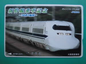 JR西 オレカ 使用済 新幹線 乗車記念 700系 B編成 【送料無料】