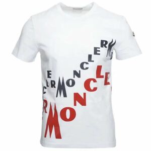 ★新品未使用★ MONCLER Tシャツ M モンクレール ホワイト ワッペン 入手困難 赤字 タグ付き