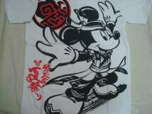 【即決】TDR ディズニー 2014 夏祭り Tシャツ　雅涼群舞　ミッキー S 白_画像3