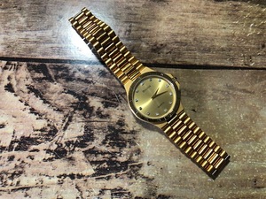  прекрасный товар степень редкость Vintage BULOVA Broba 12P Gold оригинальный breath античный кварц мужские наручные часы 