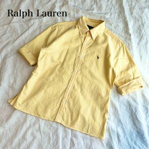 ラルフローレン　Ralph Lauren シャツ　イエロー　レディース　半袖　ボタンダウン　半袖シャツ
