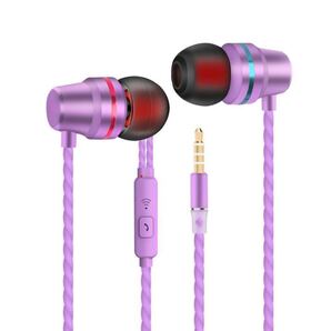 イヤホン パープル カナル型 高音質 9DSound 3.5mm イヤフォン 有線 ボイスチャット ニンテンドースイッチ