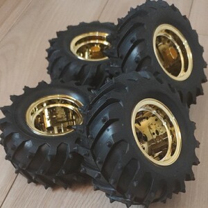 タミヤ モンスターピンスパイクタイヤ ホイールセット モンスタービートル純正