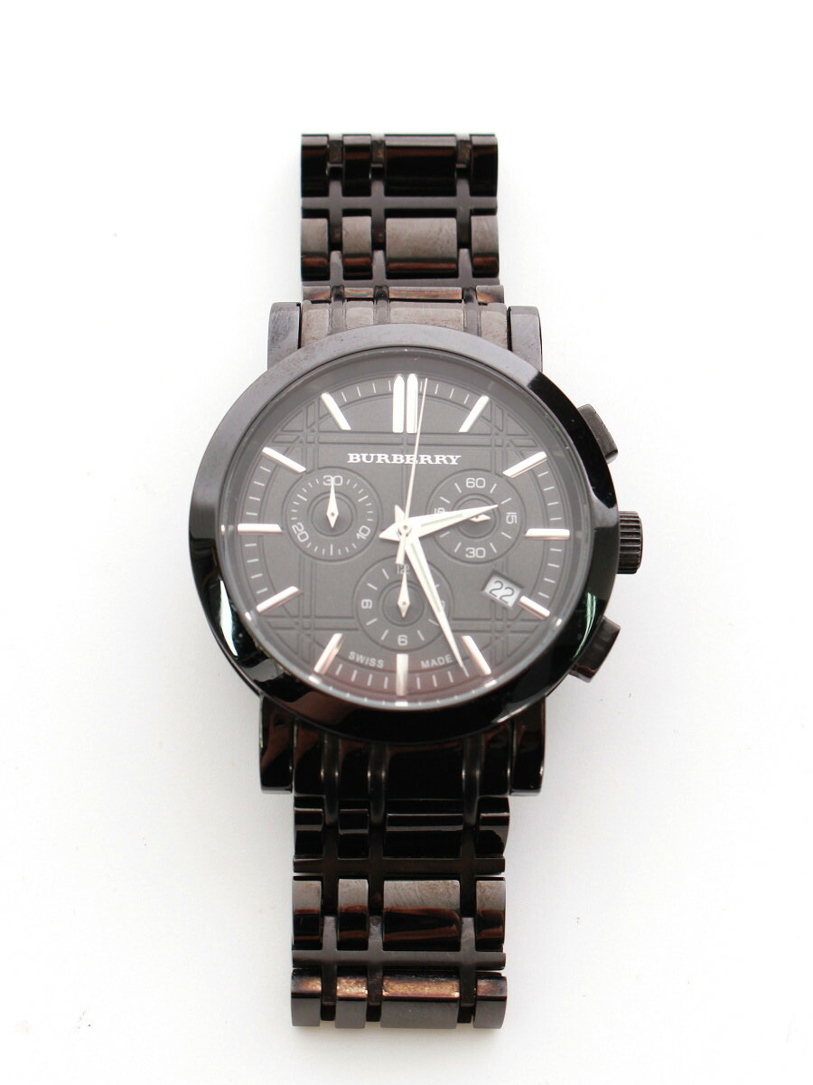 動作OK】BURBERRY バーバリー 腕時計 BU1373 クロノグラフ-