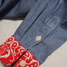 【CHALLENGER チャレンジャー バンダナ シャンブレーシャツ M】"L/S BANDANNA CHAMBRAY SHIRTS 定価2万 CLG-SH 012-005 ワークシャツ_画像10