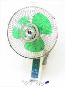 **SANYO Sanyo ornament electric fan yawing EF-6BJ feather diameter 30cm Showa Retro consumer electronics operation goods **