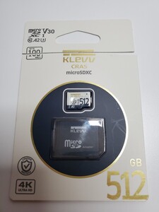 【512GB・開封】マイクロSD 512GB KLEVV 4K V30 A テスト用開封品