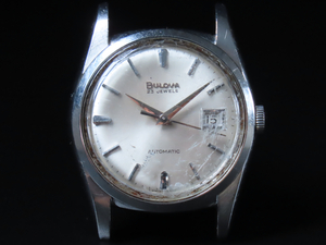 BULOVA ブローバ 23石 AUTOMATIC WATERPROOF シルバー メンズ腕時計