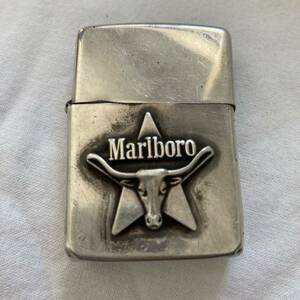 交渉可！【超希少】Marlboro Zippo マルボロ ジッポ スターリンシルバー ロングホーン ブル バッフロー イタリック 筆記体 434/1000