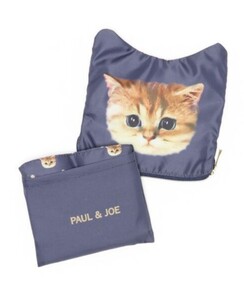 Paul & JOE エコバッグ 猫 ヌネット ネイビー 折畳み ポールアンドジョー にゃんこ