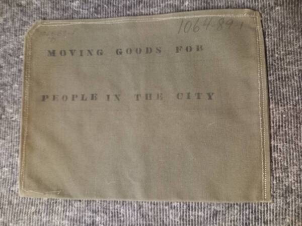 SALE!米国Vintage★ファイルバッグ②★ファイル袋 收納袋 ファイルホルダー ファイルケース 布製 ファスナー 米軍放出 頭巾 ミリタリー