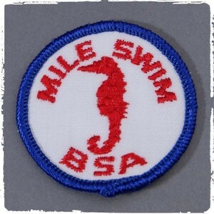 BT16 MILE SWIM BSA タツノオトシゴ 刺繍 ボーイスカウト ワッペン パッチ ロゴ エンブレム 米国 輸入雑貨