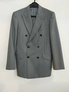 ティノラス スリービース スーツ グレー ダブル Lサイズ (メンズティノラス、ガルニエ) 中古 クリーニング済 本物 送料込