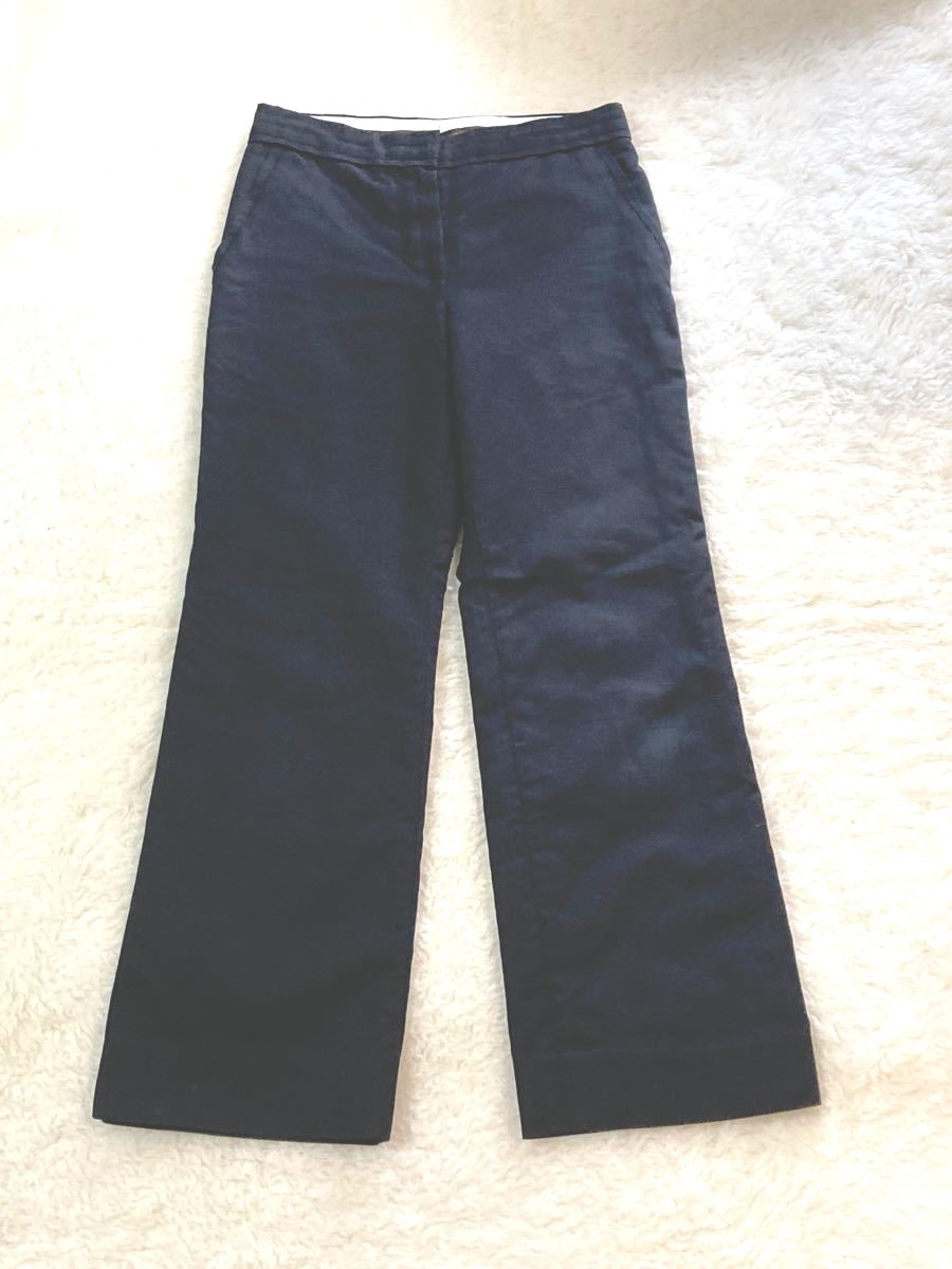 ルイヴィトン コットン パンツ FR36 レザー ロゴ グレー 美品 | www