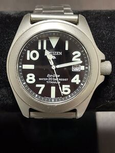 1円〜◆激安スタート◆ CITIZEN ECO-DRIVE TITANIUM 7828-H09971 TA ◆ シチズン チタン メンズ腕時計 動作未確認 完全ノーチェック