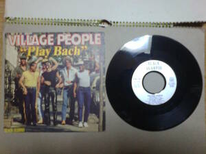 Village People : Play Bach / In The Street ; France Black Scorpio 7 inch 45 with Picture Sleeve // SCM 1235