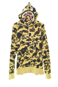 ◯ A BATHING APE アベイシングエイプ 1st camo カモ柄 PONR刺繍 シャークパーカー 001ZPF301007X XL 103