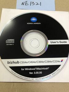 NE1321/KONICA MINOLTA bizhub c554e/C454e/C364e/C284e/C224e for Windows/Macintosh Ver. 3.00.00