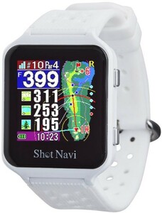 【正規品】SHOT NAVI ショットナビ ゴルフナビ AIR WH【飛距離測定器】ホワイト　世界最小、最軽量クラス