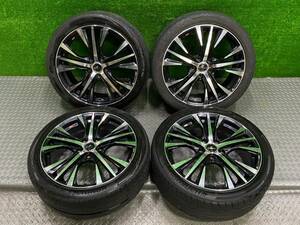 215/45ZR18 Hankook ventus V12 evo2 2018年製 ラジアルタイヤ 夏 4本 アルミセット LEONIS 18×7J PCD114.3 5穴 53