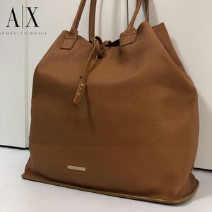 ARMANI アルマーニエクスチェンジ シボ革 トートバッグ ハンドバッグ