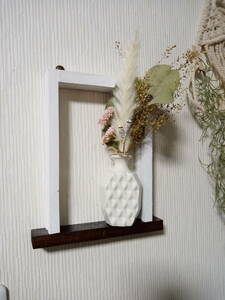  old tree. Mini shelf. dry flower arrange attaching decoration ^^
