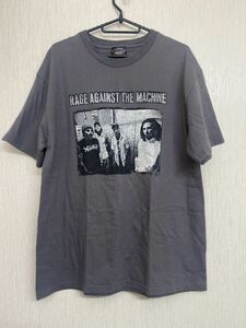 00'S that time thing RAGE AGAINST THE MACHINE T-shirt size L Vintage band T-shirt SHOOTta gray jiage Ist The machine 