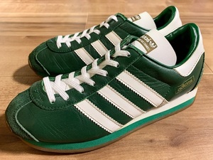 美品、ビンテージ、レア! ADIDAS アディダス COUNTRY カントリー 緑 1998年日本製 22.5cm US4.5 日本企画 オールド オリジナル フランス