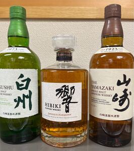 ★新品★ SUNTORY ウイスキー 山崎 × 1 本 響 ×1 本 白州× 1本 43% 700mlまとめ