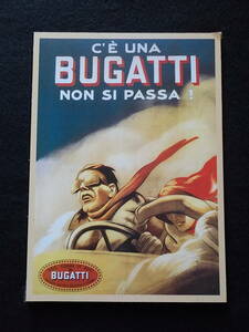 ★BUGATTI★ブガッティ★1922年★マルチェロ・ドゥドヴィッチ★アンティーク★木製ポスター？★