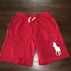 【RALPH LAUREN/ラルフローレン】ショートパンツ　サイズS（8）/140㎝　ビッグポニー　中古　レッド　赤