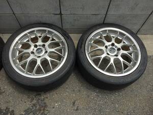 ◆AS720-2◆PIAA　SPORT　MESH◆PIAA　RACING◆17×7J　+48　5H　114.3◆ナンカン◆215/45R17◆2本セット◆中古品◆